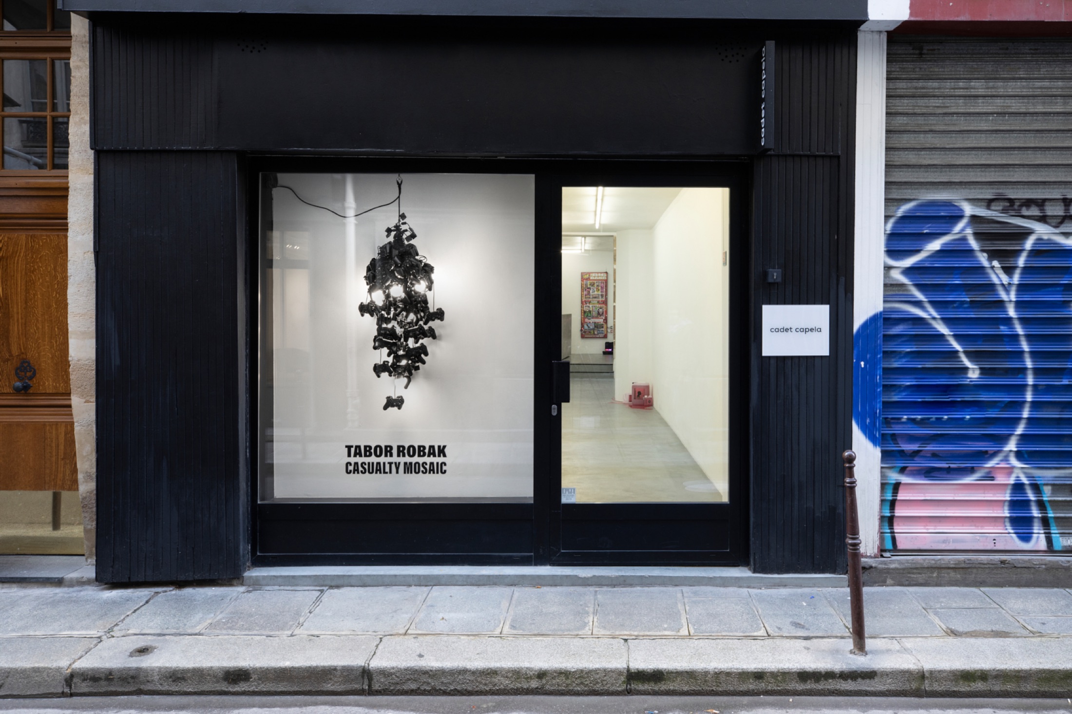 Installation view of Casualty Mosaic, Bremond Capela, Paris, France, 2024